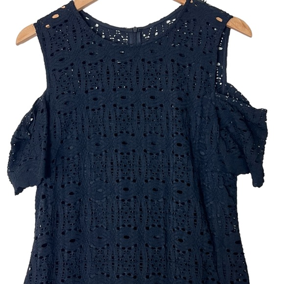 Ronni Nicole | Black cocktail lace off the shoulder dress size 10 - Picture 2 of 10